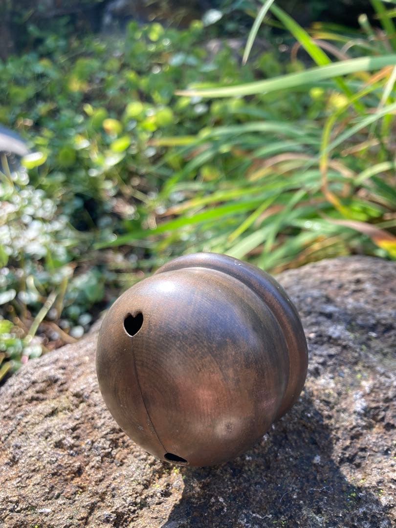 ハートの愛らしい鐘 ヴィンテージ品 ブロンズ製 2個セット 結婚