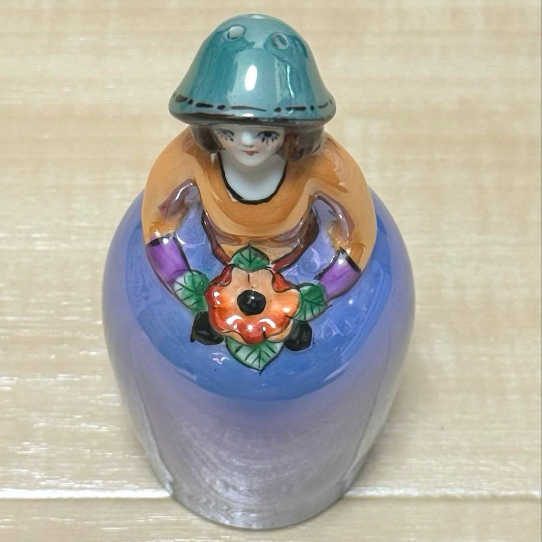 極美品 オールドノリタケ デコレディ シェーカー 大正ロマン 丸栄