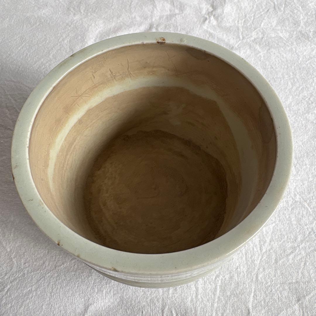 徳化窯 線紋様白磁香炉