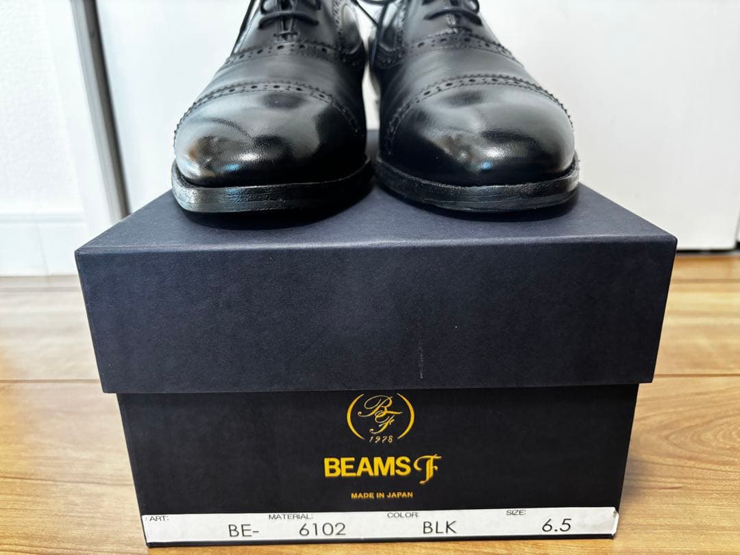 BEAMS F クォーターブローグ アノネイ　ボックスカーフ6.5 24.5cm