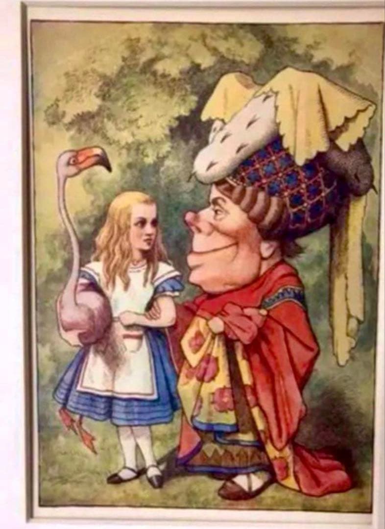 値下げ！！イタリア製額入り不思議な国のアリス ジョン テニエル 1920