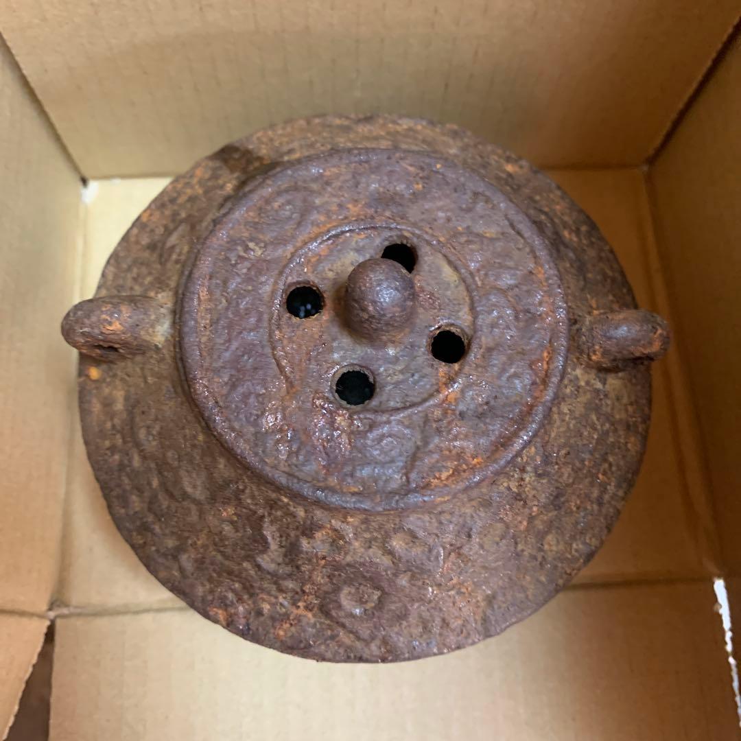 古鉄 香炉 茶釜形 骨董品