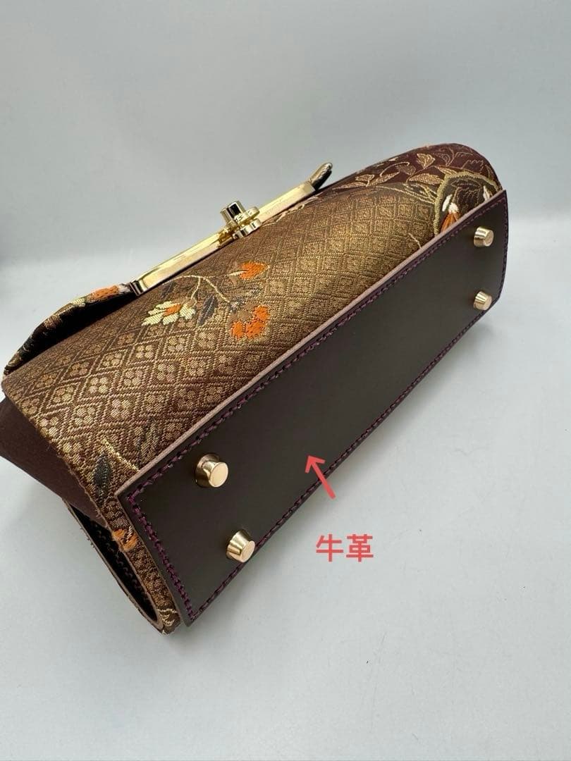 ハンドメイド　帯リメイクバッグ　ハンド バッグ 2way #409