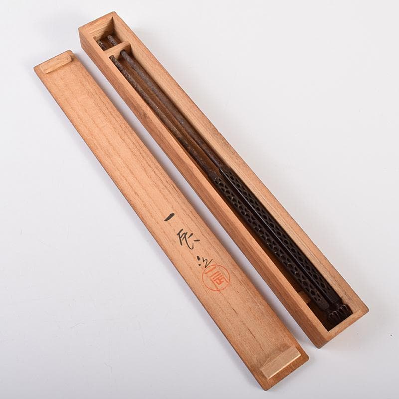 茶道具 一辰造 鉄時代 角透七宝象嵌入 飾火箸 共箱 V R7701 - メルカリ