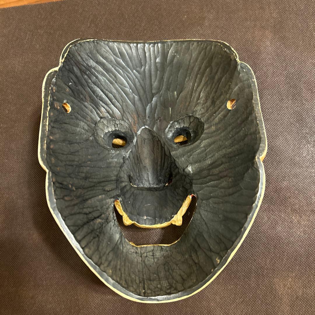 能面 木彫り 顰 しかみ