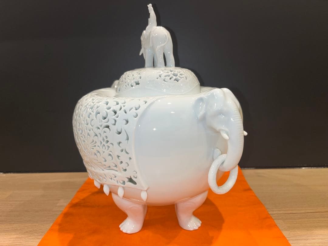 ✨杉原一壺作　白磁大香炉✨