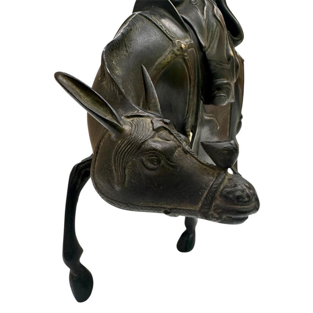 黄銅製 唐馬仙人 香炉　置物 古銅　骨董品　美術品・アンティーク・コレクション