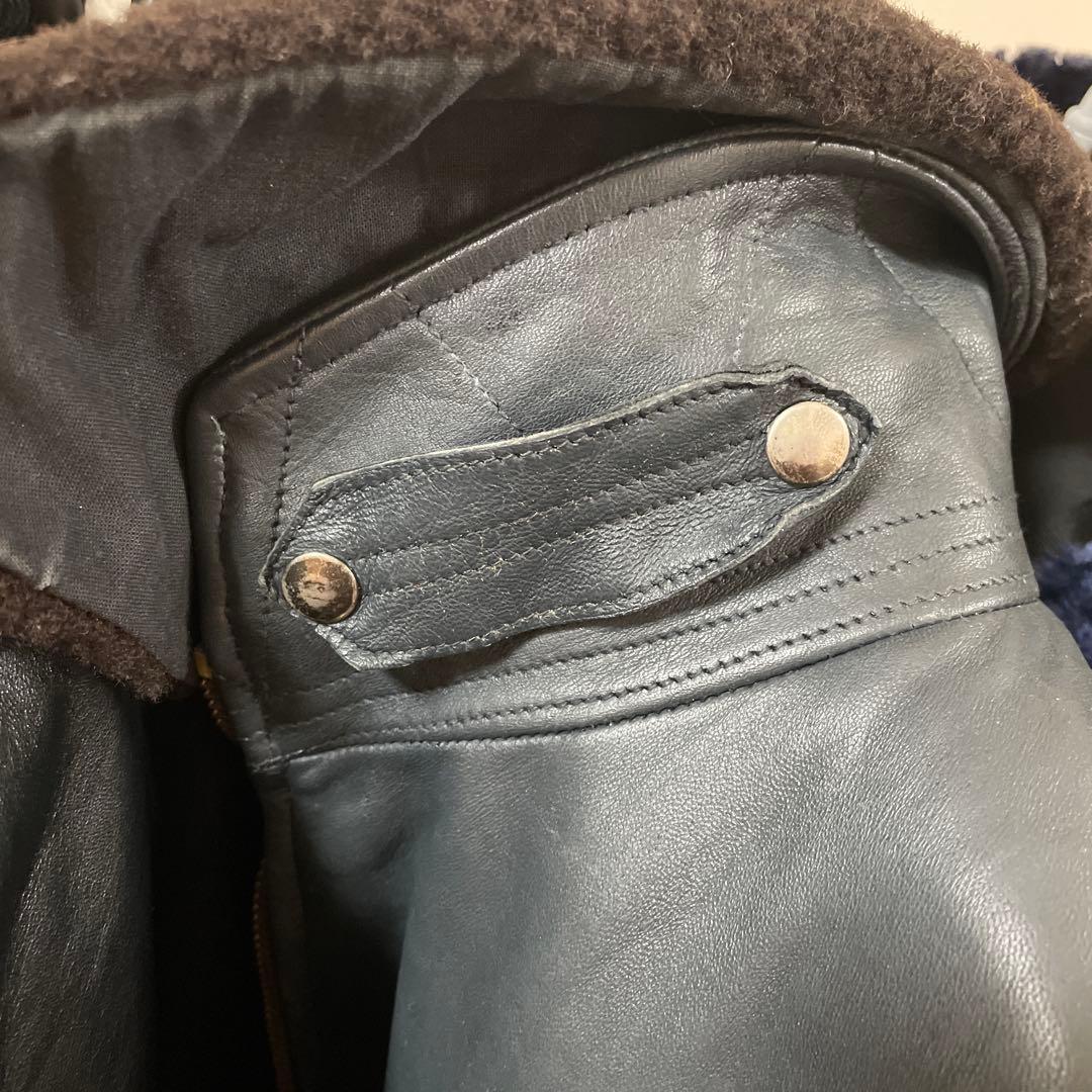 フランス空軍 pilot Leather Jacket ECLAIR zip - メルカリ