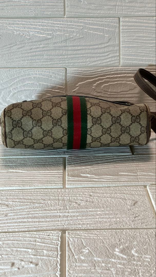 【訳あり】 GUCCIグッチ GG柄ショルダーバッグ ブラウン
