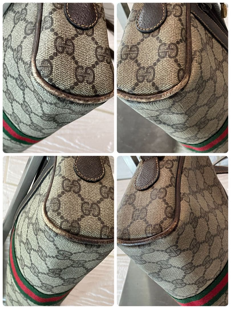【訳あり】 GUCCIグッチ GG柄ショルダーバッグ ブラウン