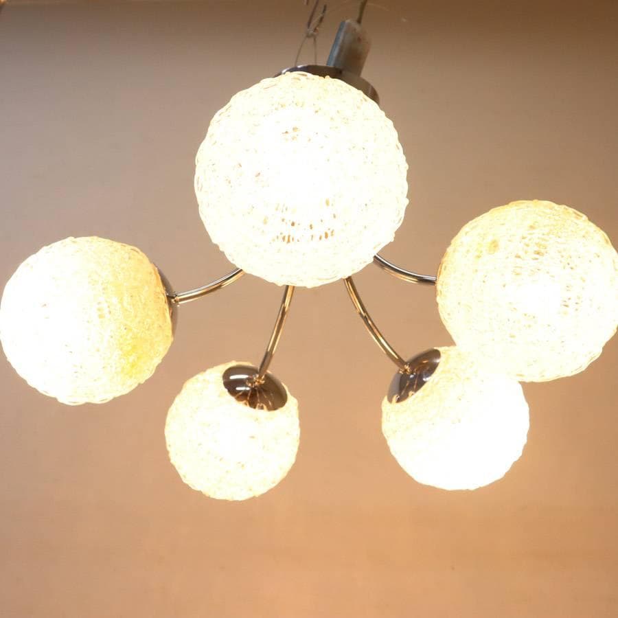 フランフラン アペーゴ シャンデリア 5灯 シルバー色 アクリル製