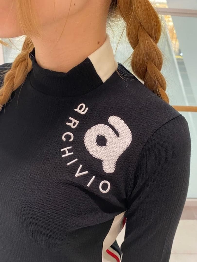 アルチビオ　◆　コットン混長袖リブハイネックプルオーバー