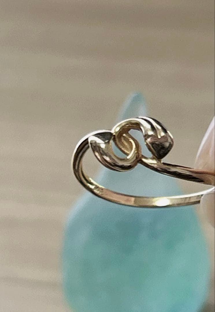 k18 リング　ハート　9号　刻印あり