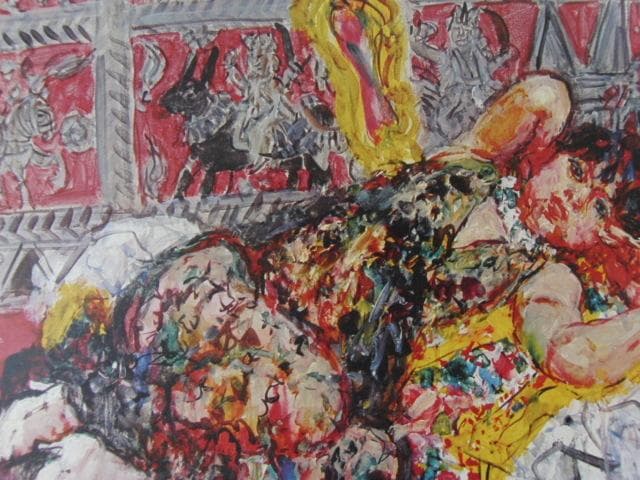 宮本三郎、【黒いレースの女】、希少な大判額装用画集より、新品高級額装付