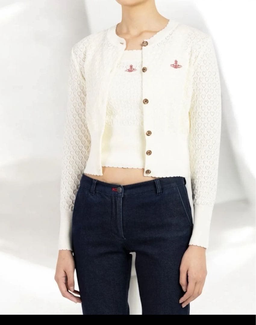 Vivienne Westwood ハートパターンニットキャミソール