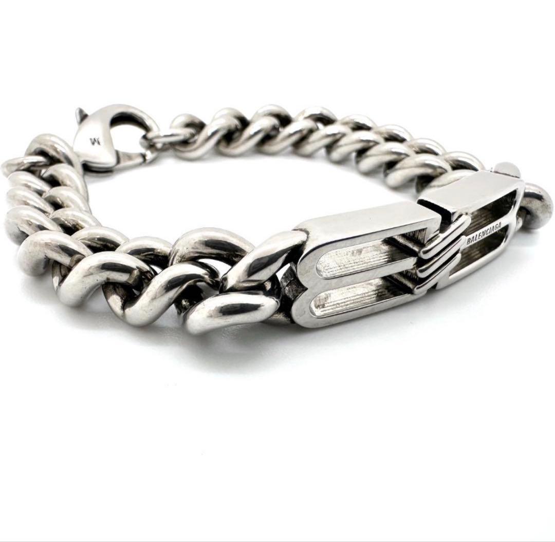 M3926 BALENCIAGA バレンシアガ BBロゴ チェーンブレスレット