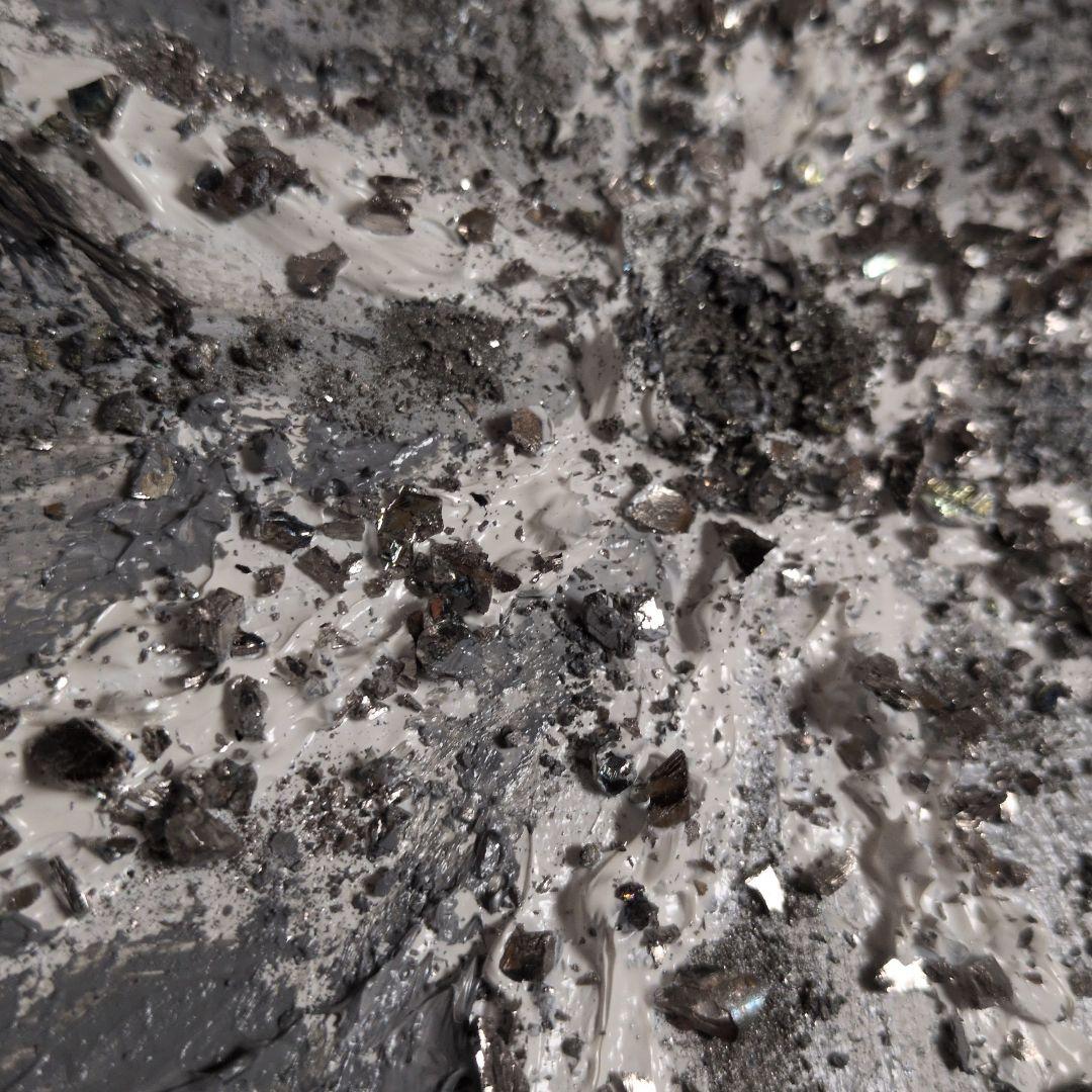 アクリル・ガッシュ 抽象アート 円形 40cm