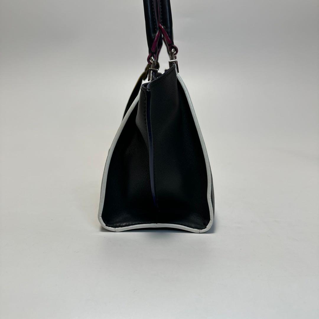 k18【極美品】保存袋付　フェンディプチトロワジュール 黒　2wayショルダー.