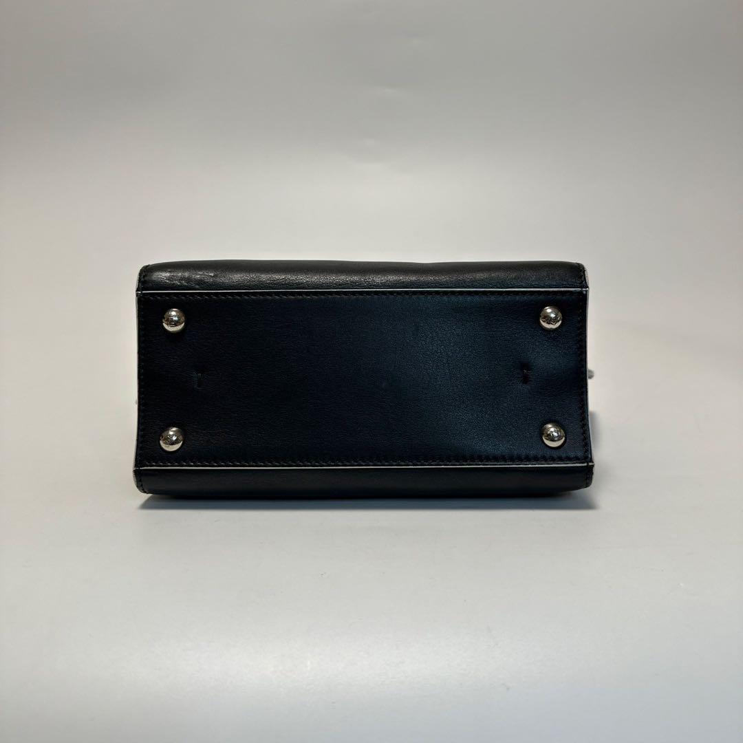 k18【極美品】保存袋付　フェンディプチトロワジュール 黒　2wayショルダー.