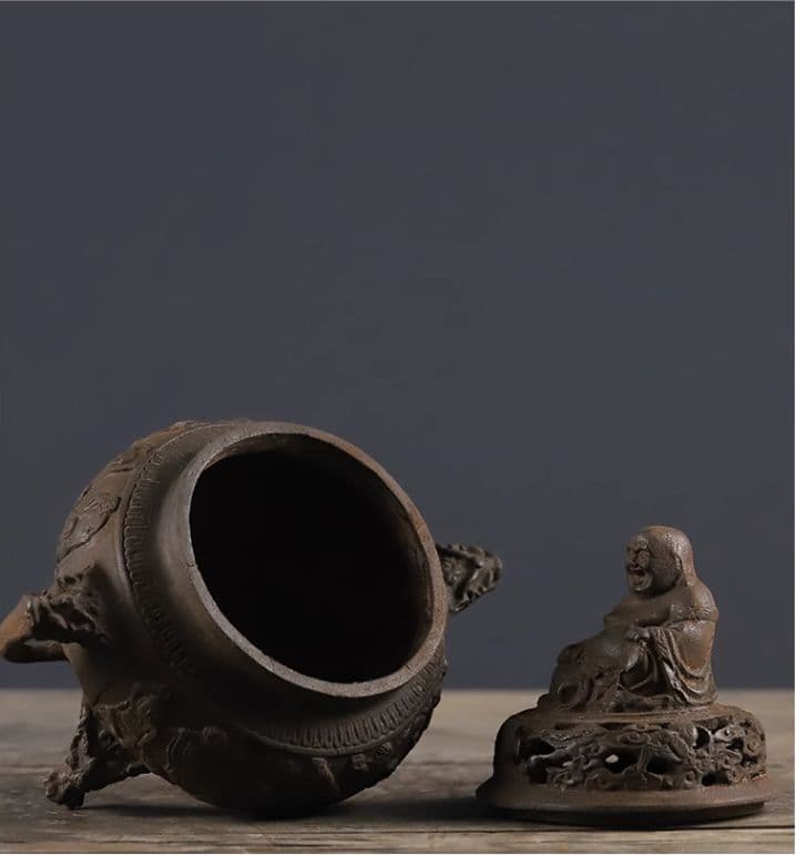 鉄器 十八羅漢香炉 祠に 奉ります 鉄香炉 工芸品美術品 置物