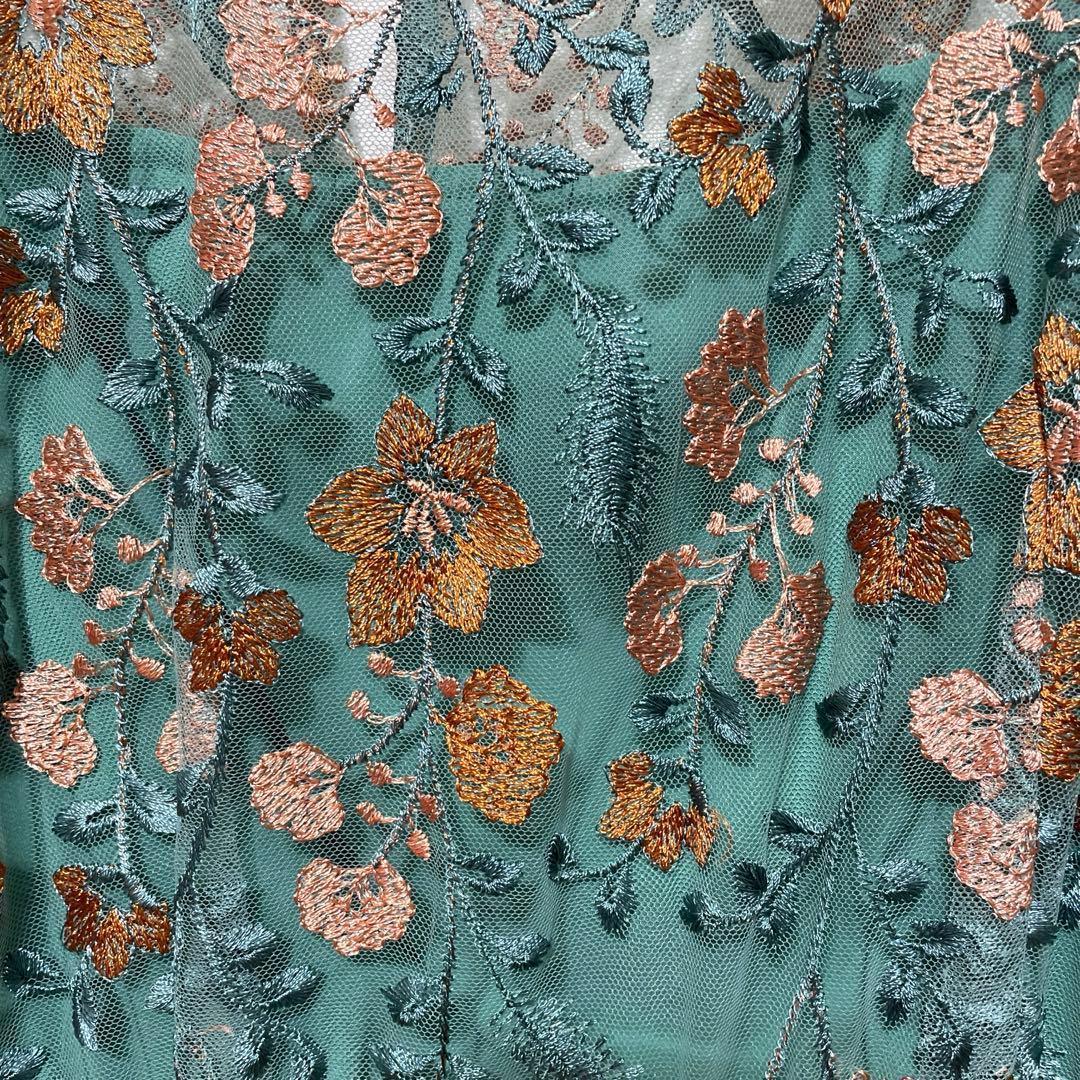 Kastane オケージョンドレス グリーン　サイズ0 結婚式　パーティー