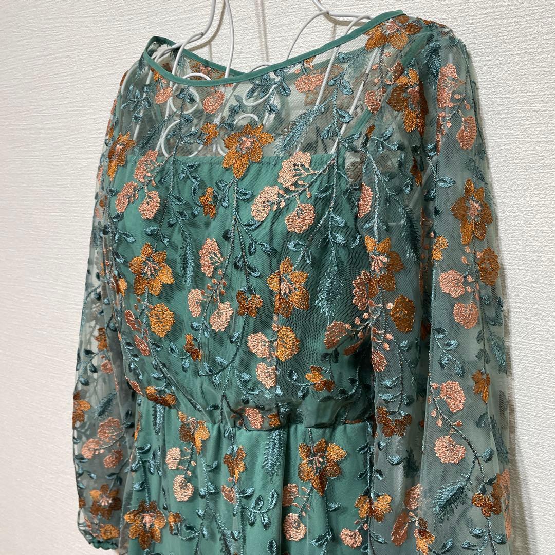 Kastane オケージョンドレス グリーン　サイズ0 結婚式　パーティー