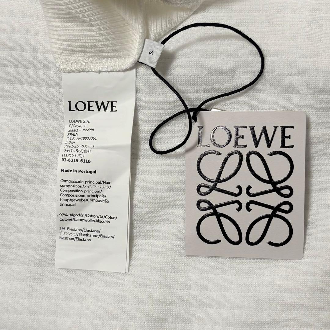 【正規品】LOEWE ロエベ リブ編みタンクトップ S ホワイト　新品未使用