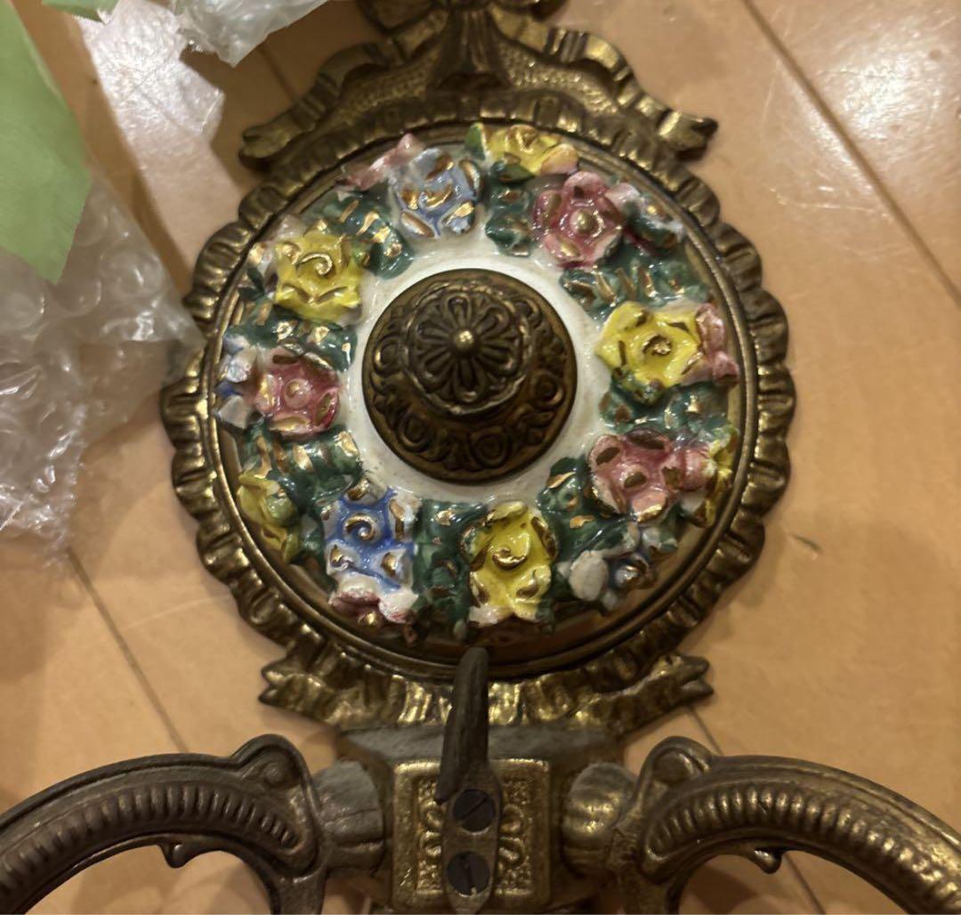 ヴィンテージ スペイン カポディモンテ ダブル ウォールライトピンクの