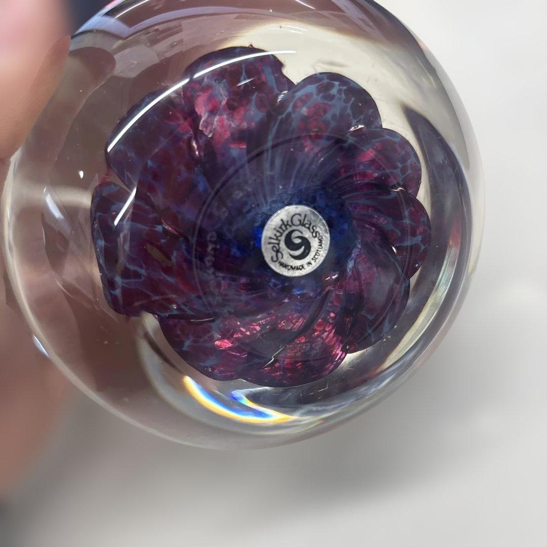 N10288 セルカーク ガラス アイスミスト ペーパーウェイト 美術品