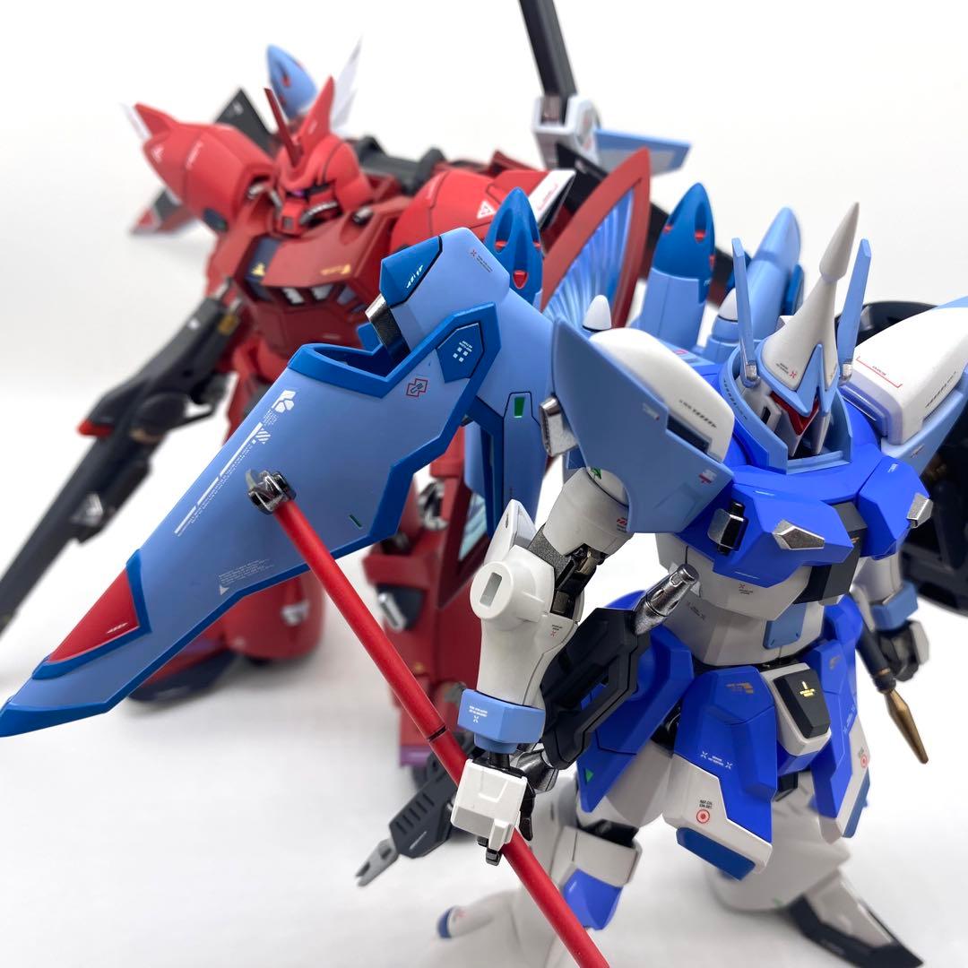 かっちゃん　ギャンシュトローム&ゲルググメナース　ガンプラ　全塗装　完成品 かっちゃん ギャンシュトローム&ゲルググメナース ガンプラ 全塗装