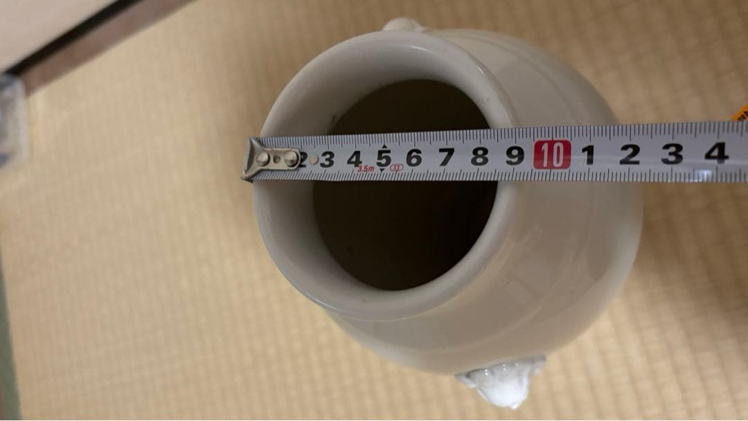 清時代 中国古美術 骨董品 唐物 白磁獅耳花瓶 壺 徳化