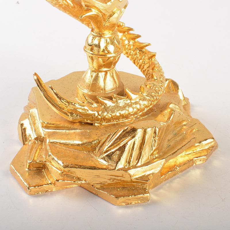 仏教美術 古銅鍍金 龍神 倶利伽羅大龍 不動明王 置物 重さ約3㎏ C 6625