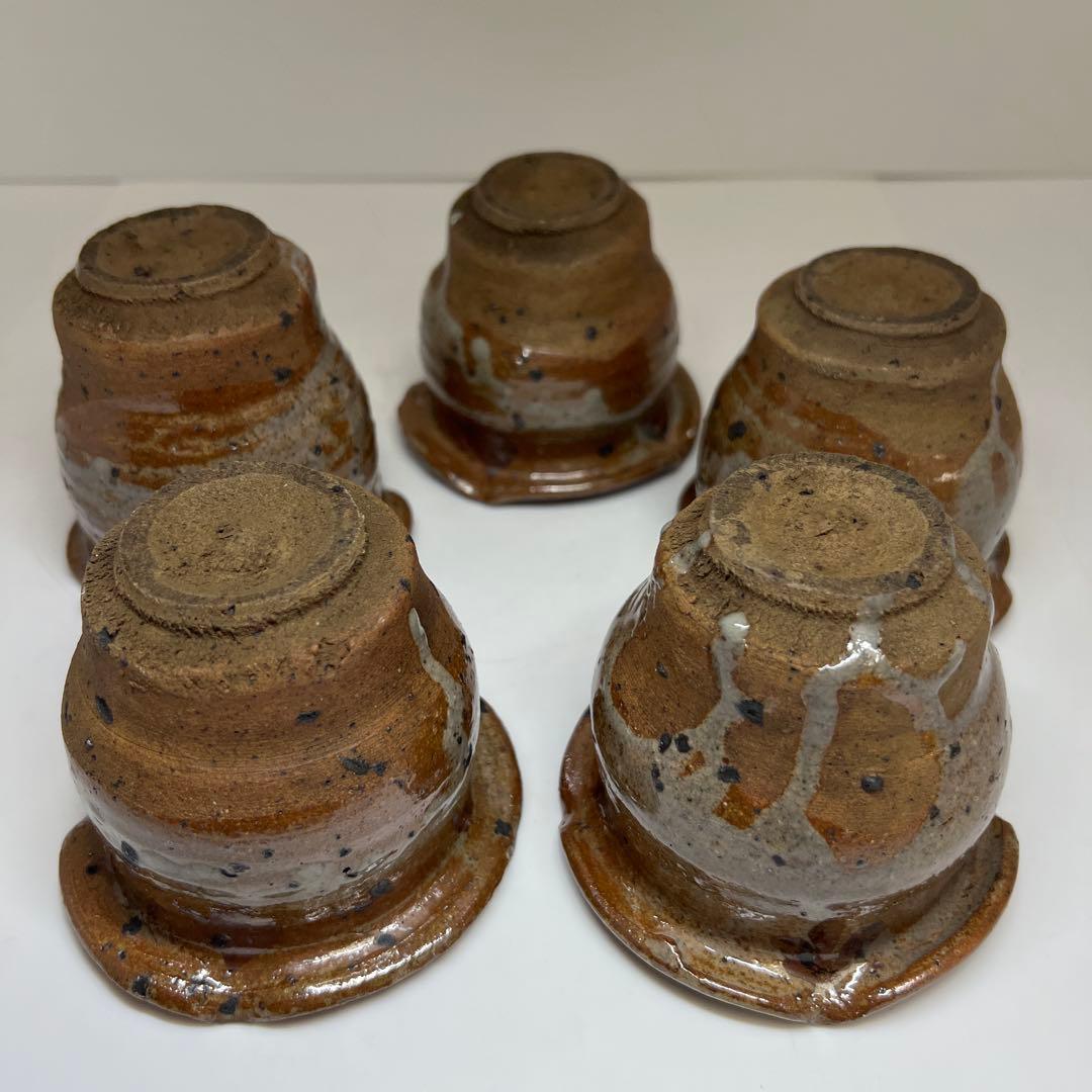 古唐津 絵唐津向付5客 口径約10㎝ 東Y7-1112☆