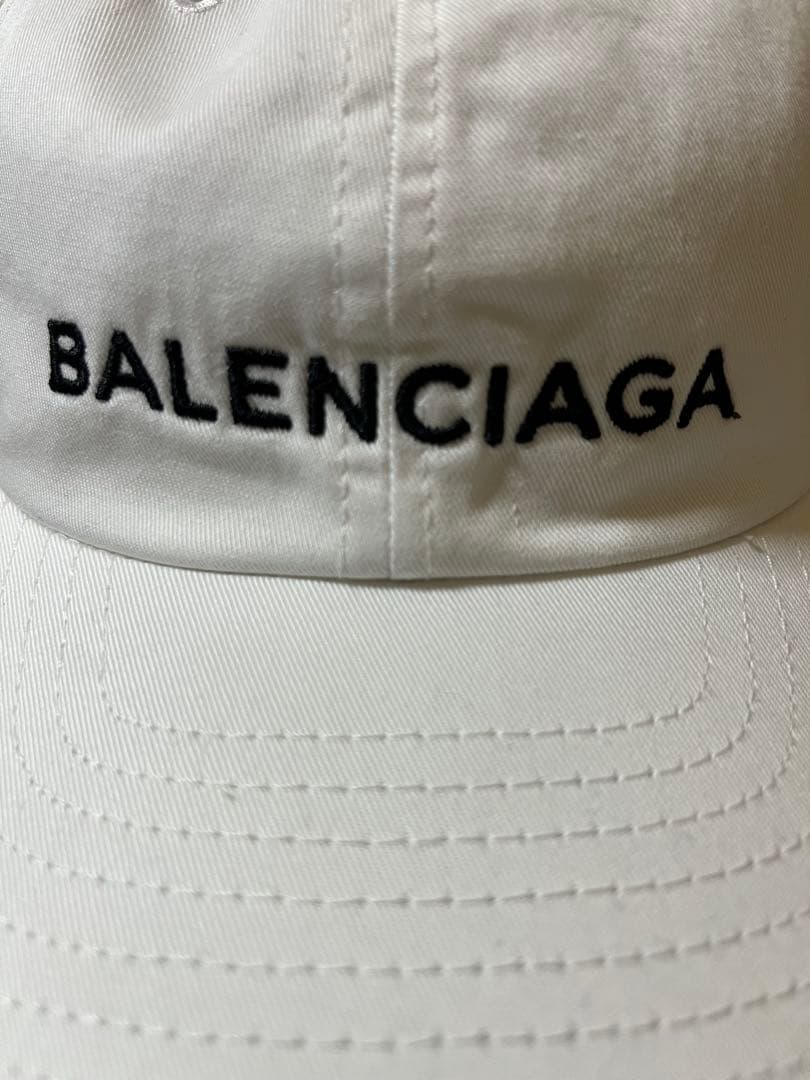 バレンシアガ BALENCIAGA ロゴ キャップ ホワイト L58【正規品】白
