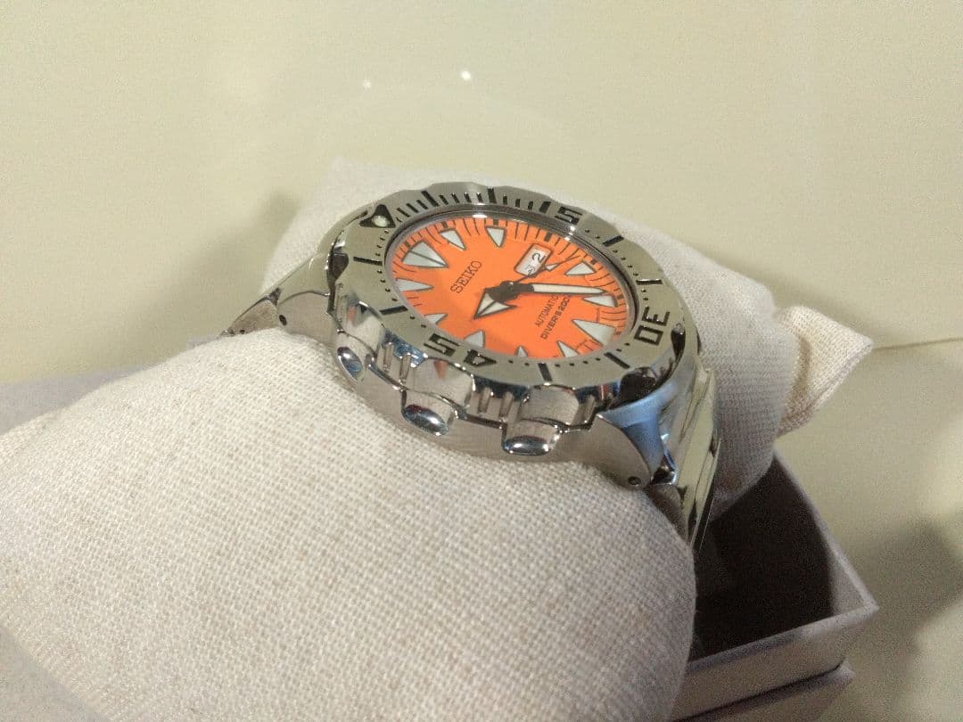 ち*ー様 美品 セイコーダイバー オレンジモンスター　シャークトゥース 1部難あ