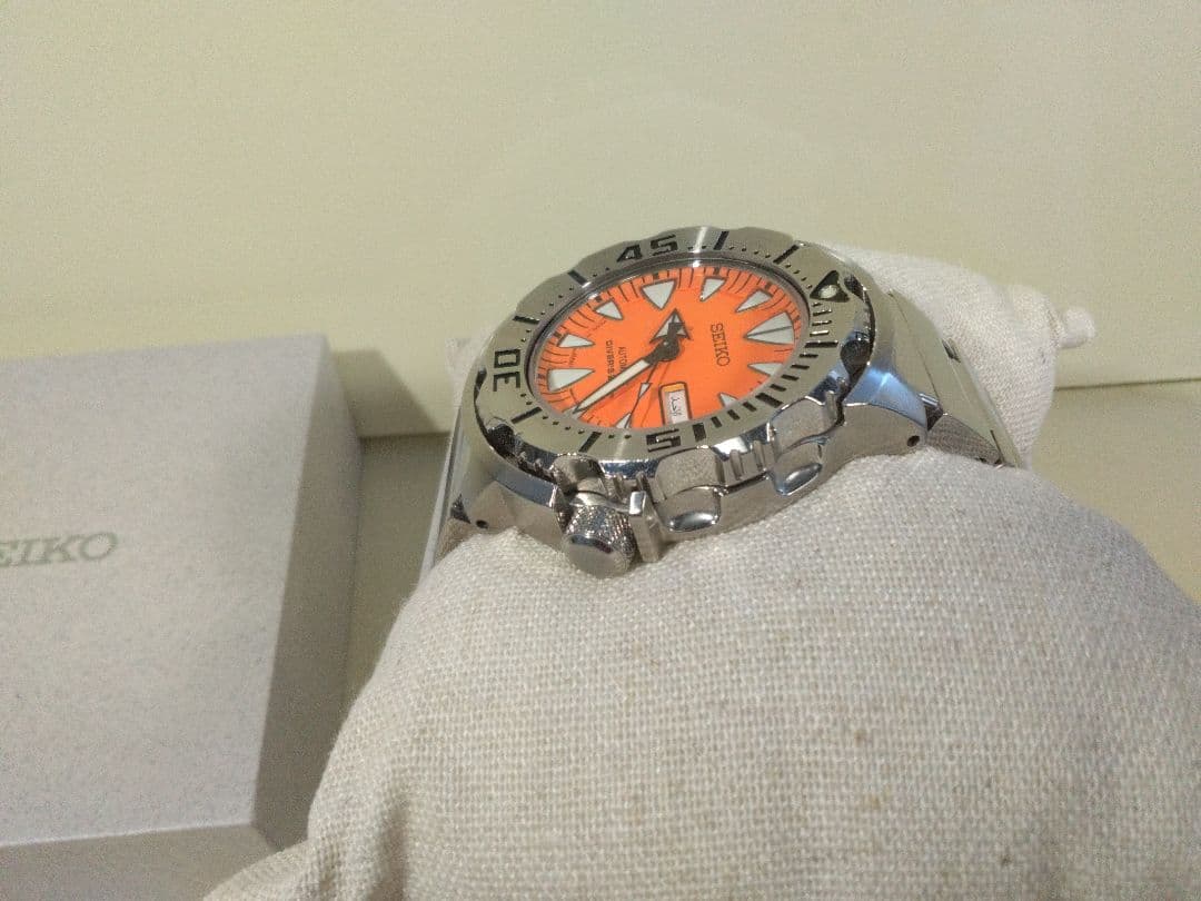 ち*ー様 美品 セイコーダイバー オレンジモンスター　シャークトゥース 1部難あ