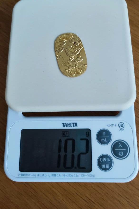 純金製 梅うぐいす小判 光則 希少レア品 10.2グラム K24