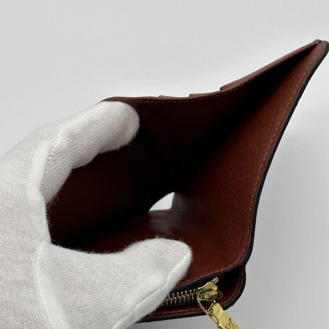 美品】 ルイヴィトン モノグラム コンパクトジップ 二つ折り 財布