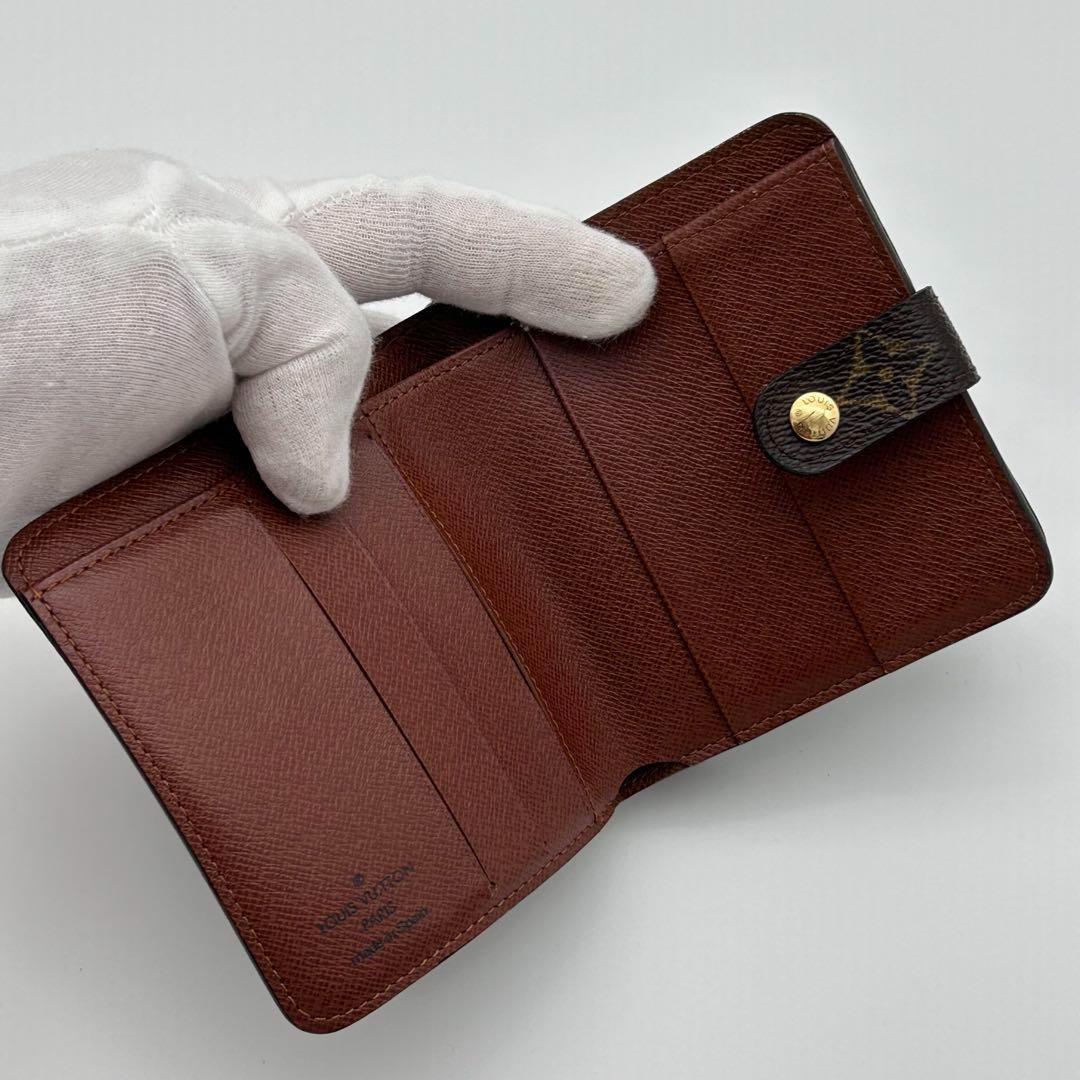 美品】 ルイヴィトン モノグラム コンパクトジップ 二つ折り 財布