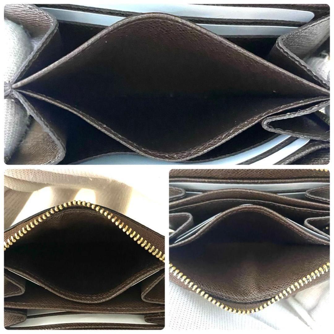ルイ ヴィトン◎パース ラウンドファスナー ダミエ エベヌ ブラウン 茶色