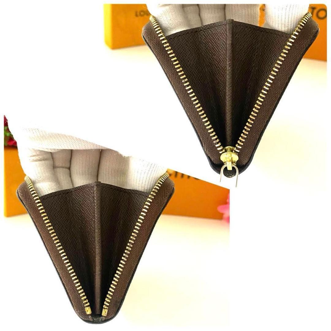 ルイ ヴィトン◎パース ラウンドファスナー ダミエ エベヌ ブラウン 茶色