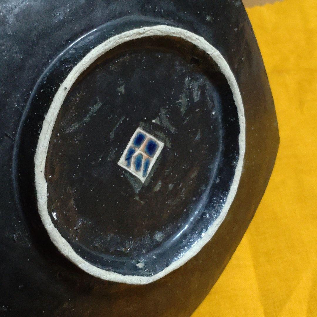 【加守田太郎】　象嵌飾り皿、菓子皿　一客