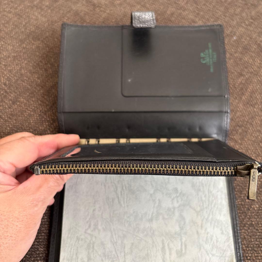 HERMÈS エルメス 黒 レザー リングバインダー メモ帳 HERMÈS エルメス