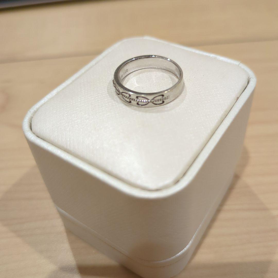 指輪　K10WG 0.02カラット　デザインリング