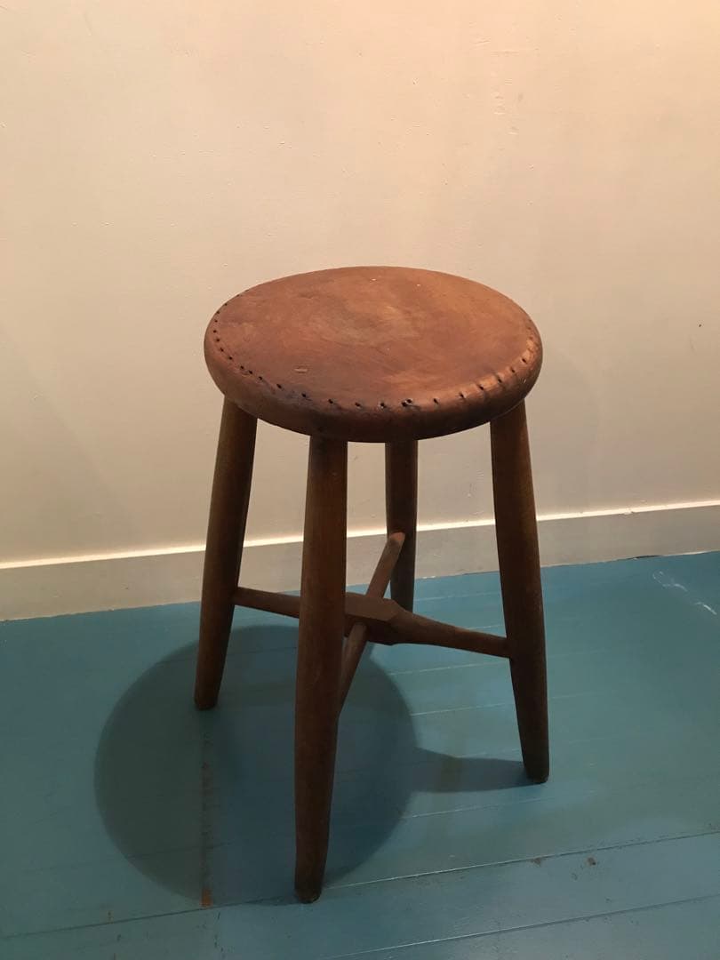 木製丸椅子 アンティーク 古道具 北欧風 丸椅子 アンティーク スツール