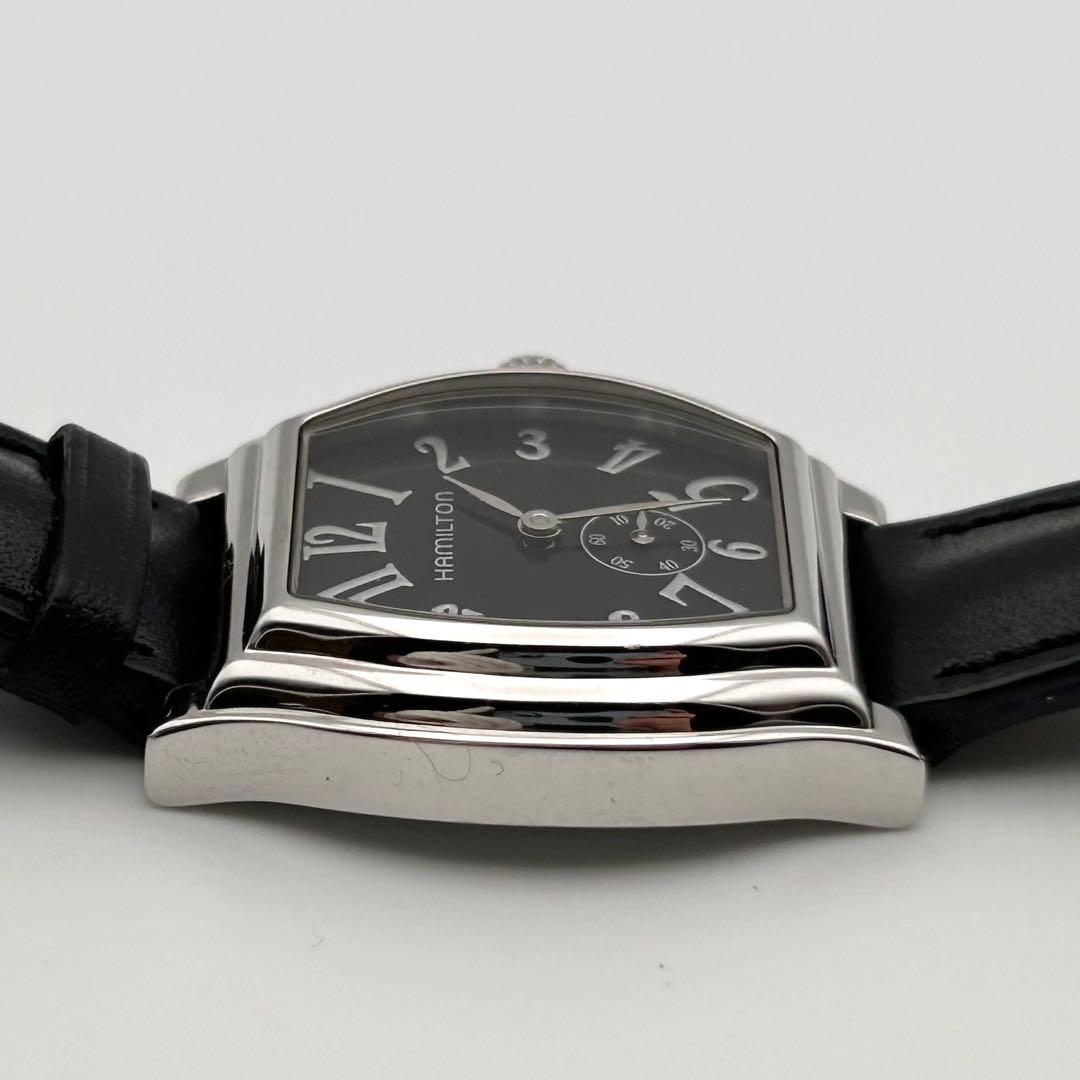 【稼働】HAMILTON ハミルトン ダッドソン ミニ スモセコ ブラック文字盤