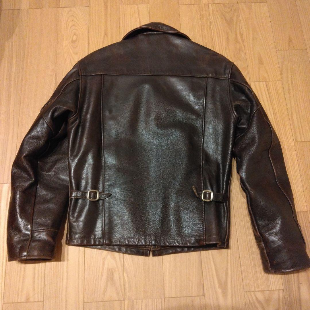 SCHOTT 659 シングルライダース トラッカーズ サイズ36 赤茶色系