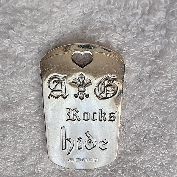 Hide + A&G 長方形 ハート ペンダントトップ シルバー925 Hide + A&G