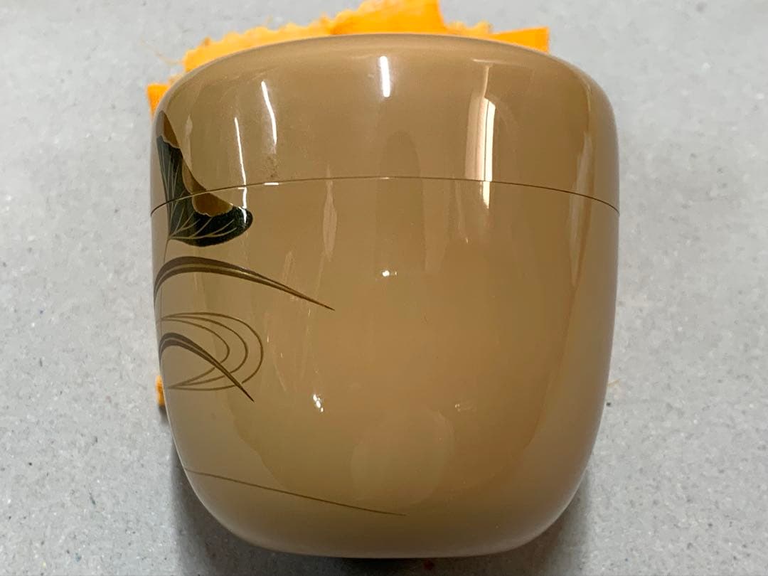 中村宗悦 芦鷺蒔絵 中棗 棗 茶道具 茶器 W119196493