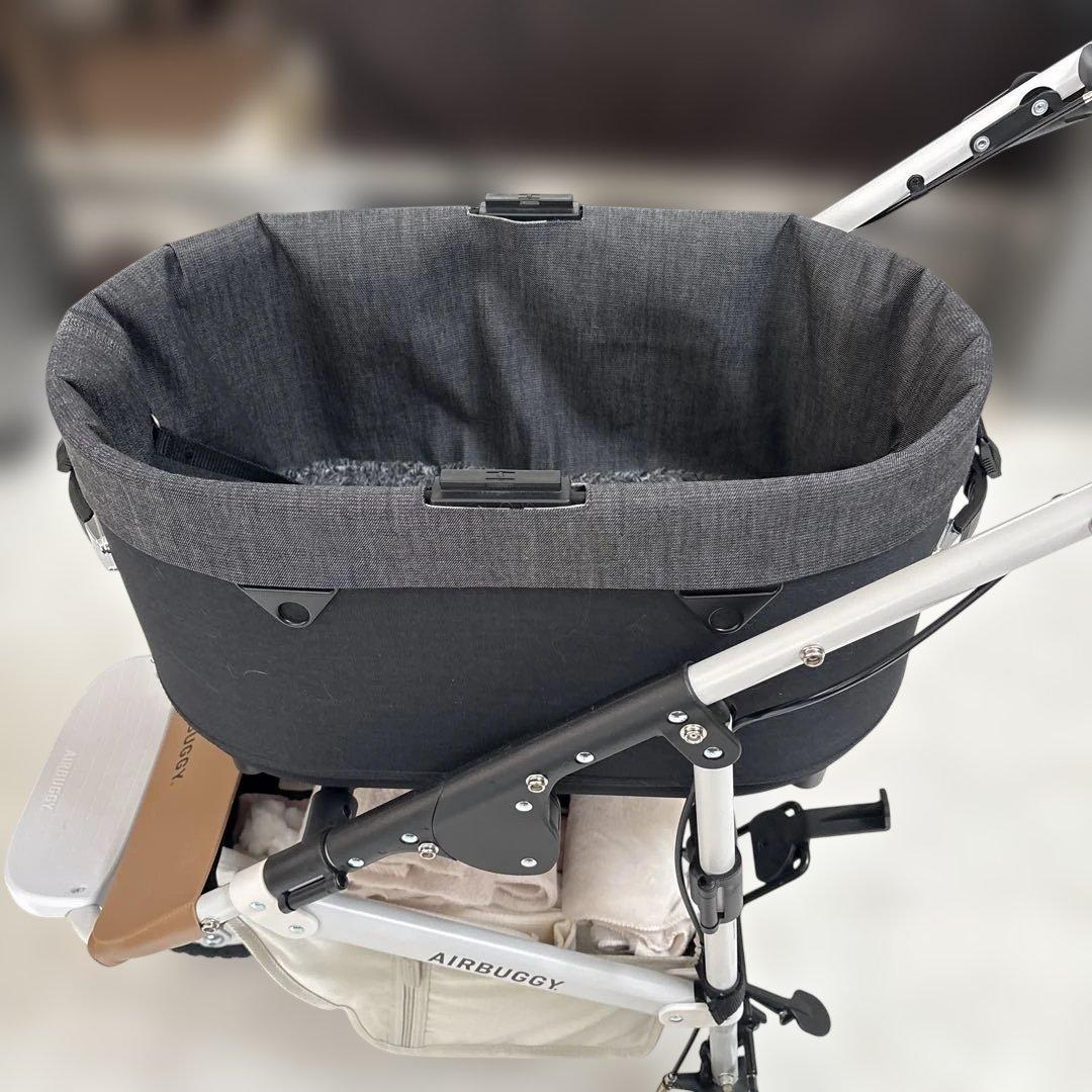 エアバギートーム3 コットカバー(レギュラーサイズ)デニム×ボア 黒系2